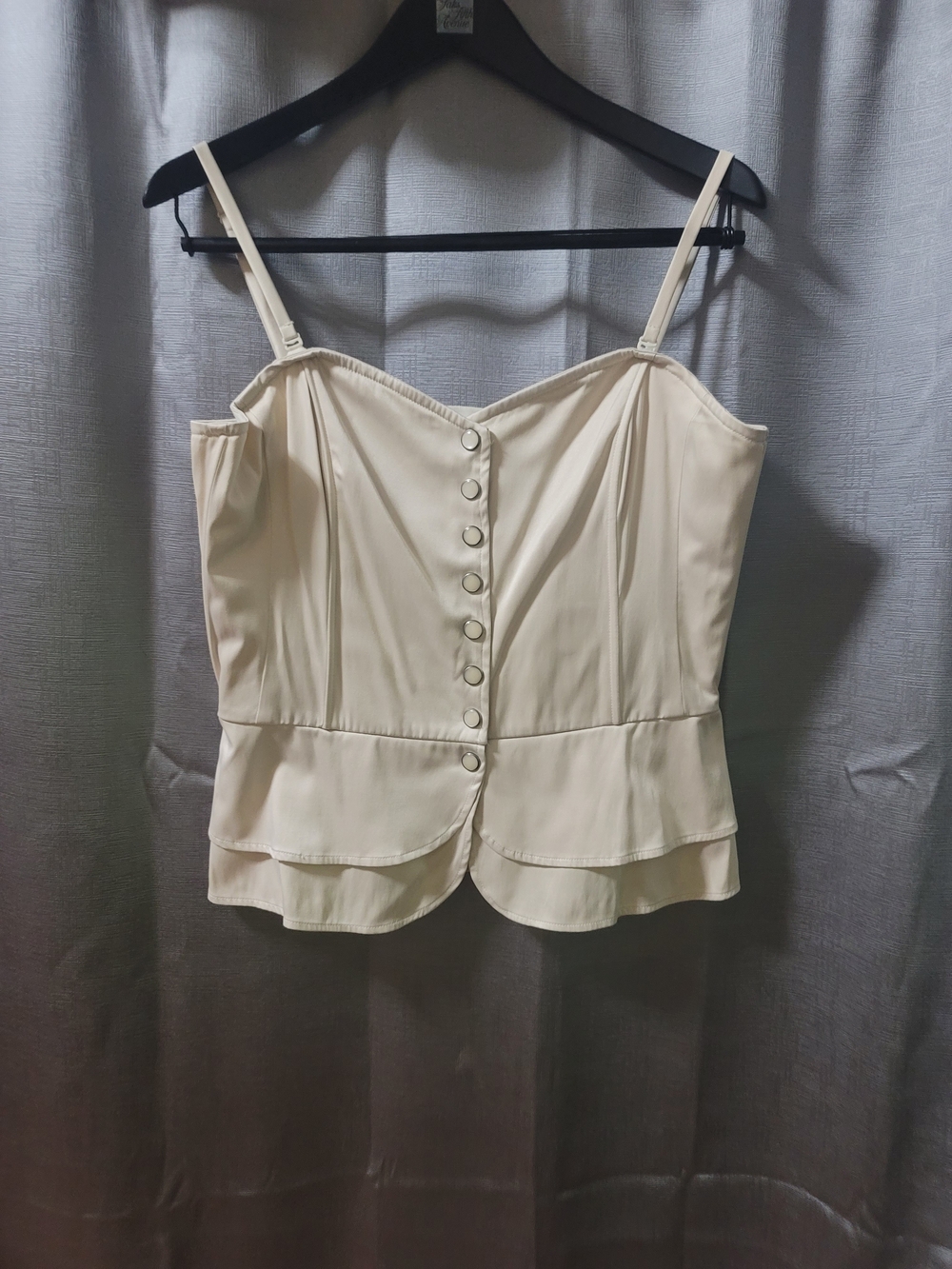 H&M Cream corset top with Front Buttons